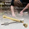 Brass Fire Piston Kit Portable Ignited Piston Firearm Useful Air Compression Fire Tube Survival Tool for Outdoor Travel