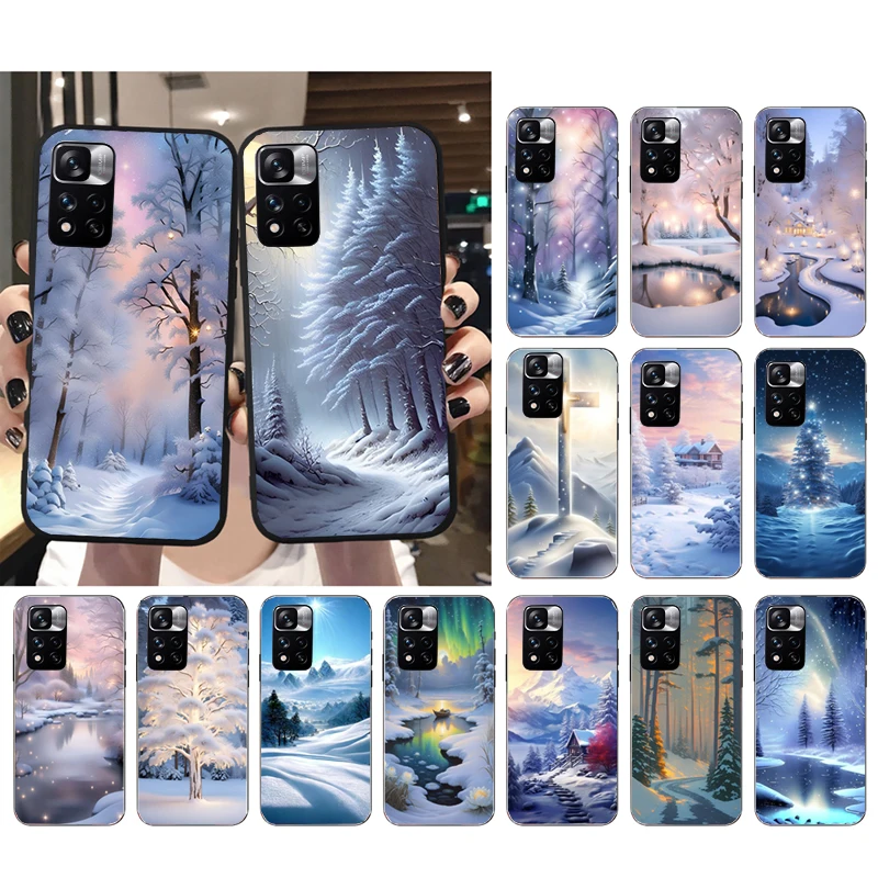

Winter Snow Sceneary Phone Case For Xiaomi Redmi Note 12 Pro 11S 11 10 Pro 10S 12R 12S 12 ProPlus Redmi 10 9C