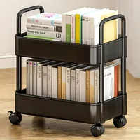 Rolling Storage Cart 20lbs Max Load Capacity 2 Tier Utility Cart Trolley On Wheels For Kitchen Bathroom Accessories 1