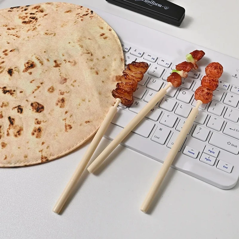 Creative Funny Pancake Shape Multi Functional Storage Bag Simulation Food Ballpoint Pen Stationery Storage Bags School Supplies