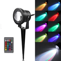 Portable DC 12V 10W LED Lawn Lamps Garden Outdoor Lighting Waterproof IP65 Spotlight RGB Colorful Gradient Landscape Lights L06 1