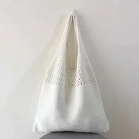 Sacs à main tricotés pour femmes, fourre-tout de grande capacité, grand sac à main de plage d'été, sacs à bandoulière tissés creux décontractés, Pack féminin 5