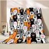 6 Sizes Cute Cartoon Cat Printed Believer Blanket Warm Soft and Comfortable Home Travel Blanket Office Sofa Blanket Play Mat 5