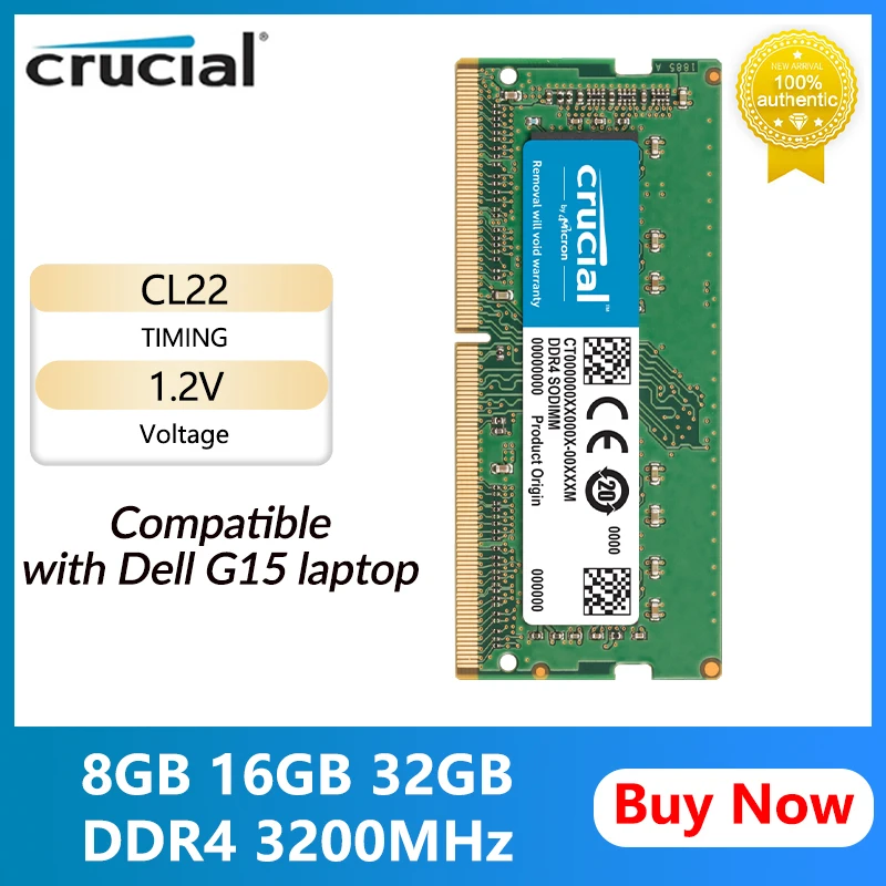 Crucial 32GB DDR4-3200 SODIMM | CT32G4SFD832A 