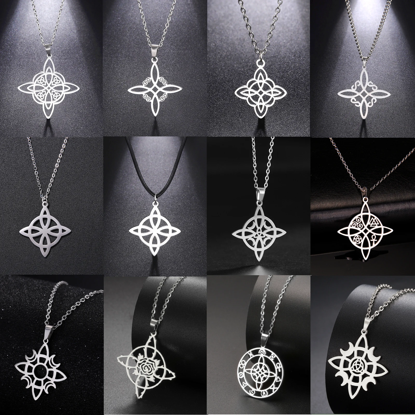 Collana Nodo Celtico Trinity Knot EUEAVAN - Ciondolo Triquetra In Acciaio Inox Per Donna, Portafortuna Irlandese - 3