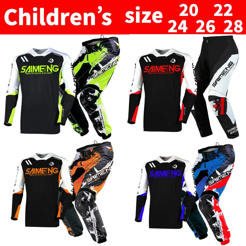 mx gear set kids Motocross Jersey and Pants kids children Set Dirt Bike MTB DH UTV Enduro Combo Off Road Racing Suit