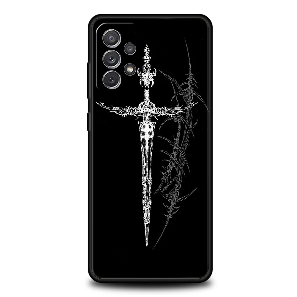Cyber Sigil Cross Line Soft TPU Shell Phone Case