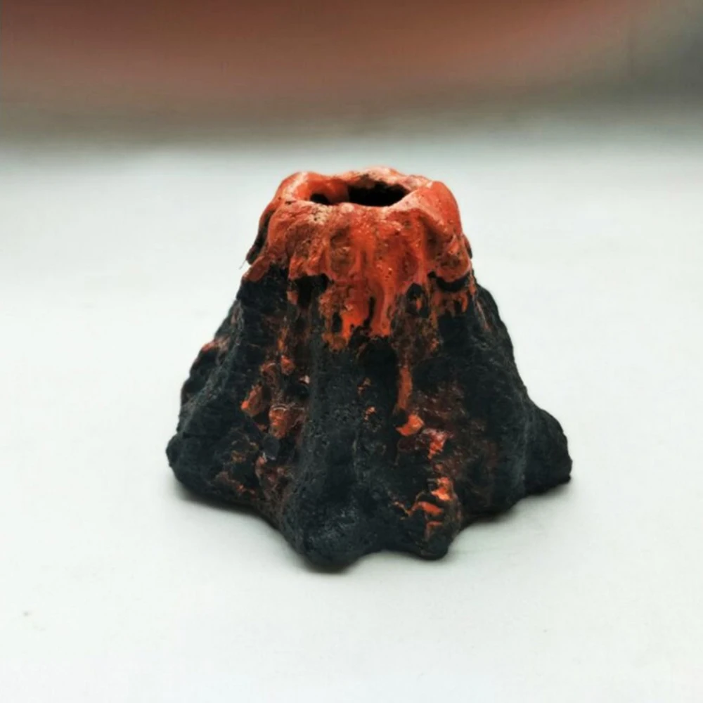 Aquarium Volcano Air Stone Decoration Fish Tank Fake Volcanic Decor Volcanic Shape Bubble Oxygen Diffuser Aquarium Decoration