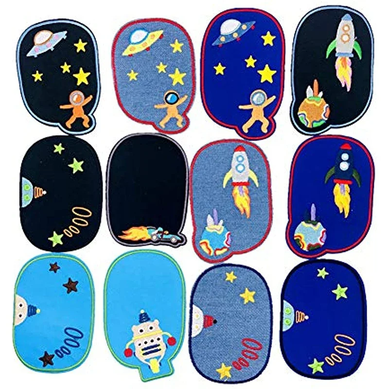 Patches DIY 5Pc Multicolor Suede Stof Patch Iron On Patches Reparatie Elleboog Knie Klein voor Kleding Stickers Naaien Accessoires-Paars