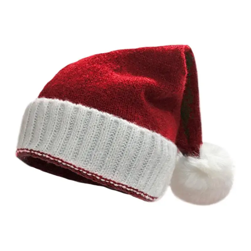 Winter Christmas Hats Teen Girls Children Santa Hat For Cold Weather Seasonal Decorative Thermal Santa Claus Hats For Holiday