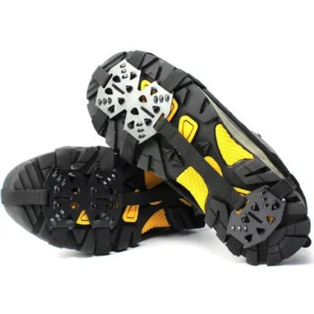 Crampones antideslizantes para zapatos de escalada, pinzas de hielo para  nieve, 1 par, 10 tacos, S/M/L - AliExpress