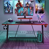 47 inch Gaming Desk Computer Desk with Monitor Stand and Cup Holder, Black 2