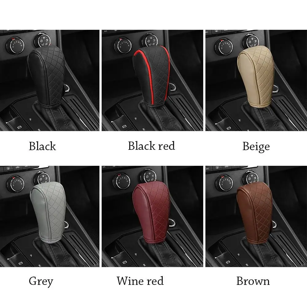 Car Shift Handle Cover Fashion Handle Cover Grip Non-Slip Protective Covers Shift Knob Cover Interior Accessories