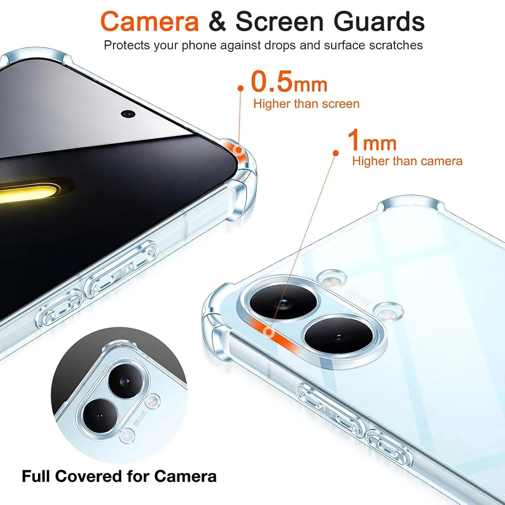 Ultra-Thin Transparent Shockproof Silicone Case Cover