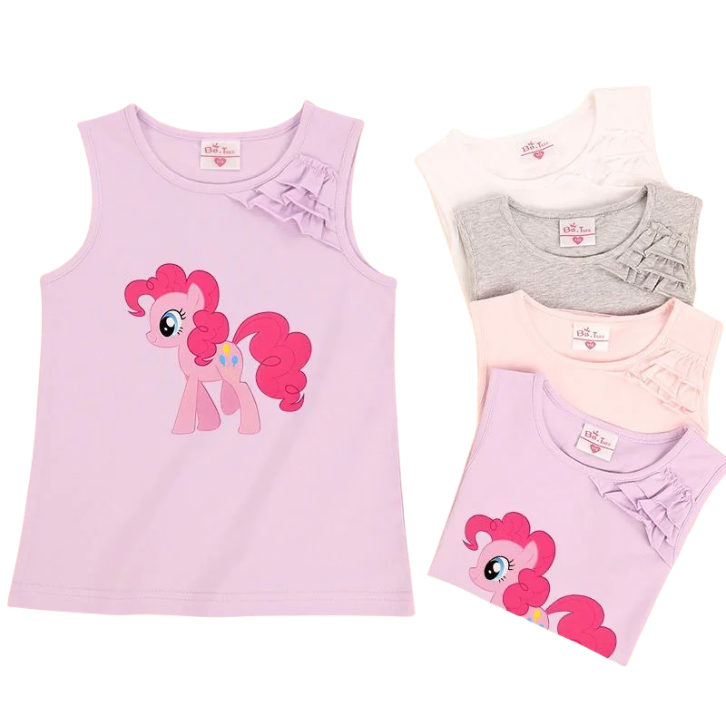 

My Little Pony Cartoon Twilight Rainbow Dash Rarity Pajamas Children's Summer New Cotton Vest Fashion Casual Cute Homewear Set