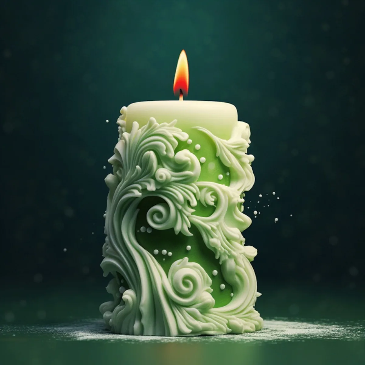 Snowflake Carved Silicone Candle Mold