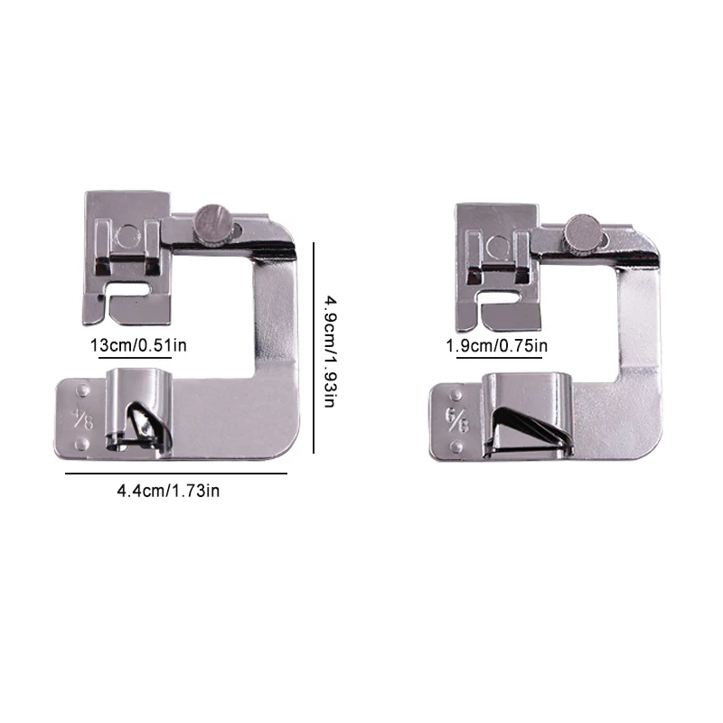 Multi-Functional Sewing Machine Foot Press Hem Feet Set 9/13/19/25mm Household Sew Accessories Rolled Edge Maker Sewing Supplies