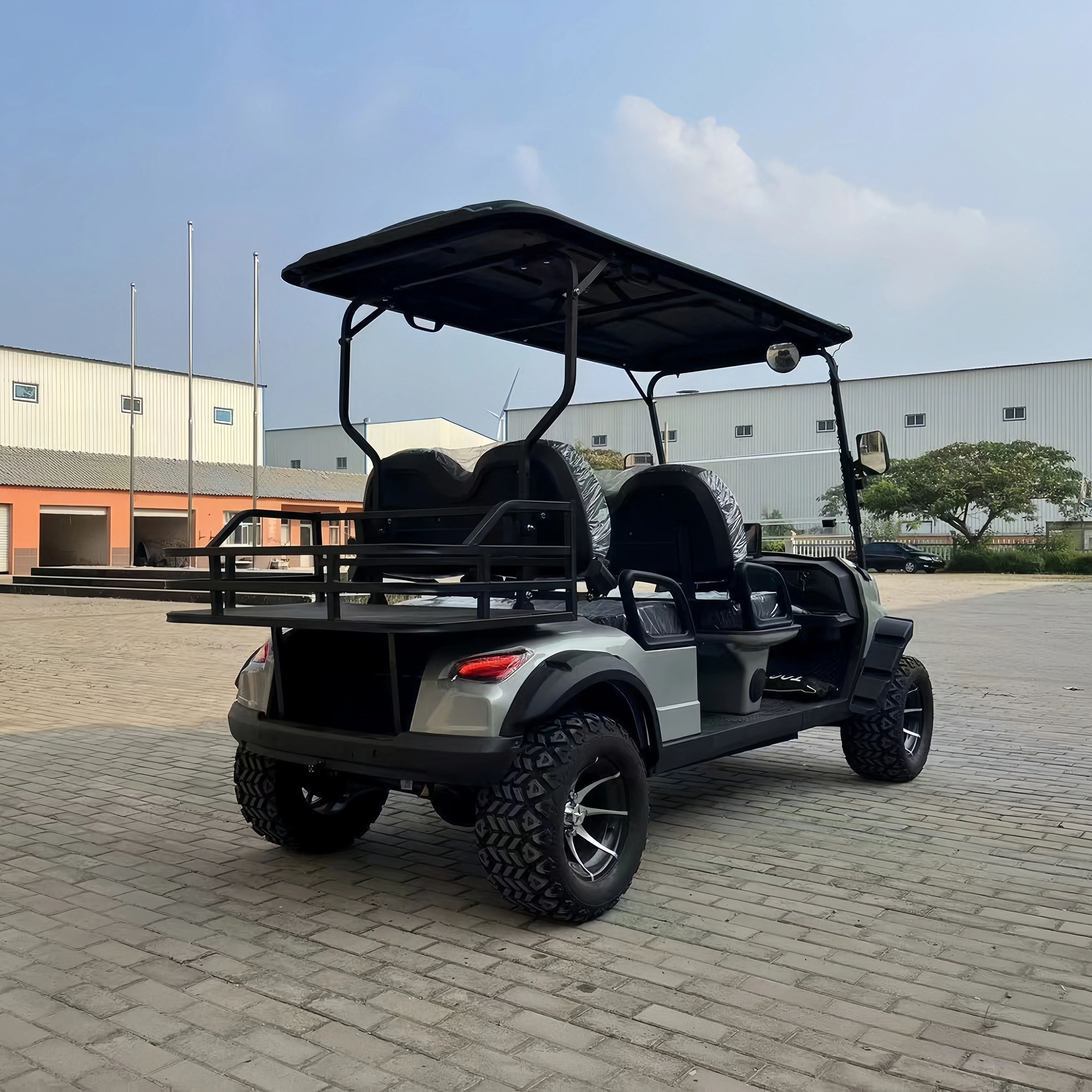 Customizable 48V Lithium Battery Golf Cart 2+2 Seats Higher Comfort Hunting Electric Car