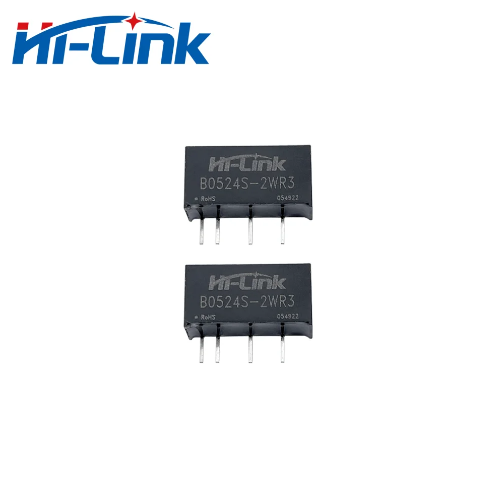 Hilink 2pcs/Lot B0524S-1WR3 5V to 24V 42mA 1W DC DC Isolated Power Supply Module High efficiency Low Ripple Household