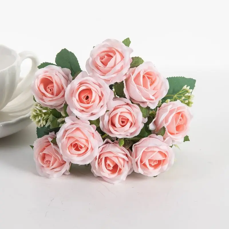 Vibrant Begonia Artificial Flower Bouquet for Stunning Indoor and Outdoor Decoration