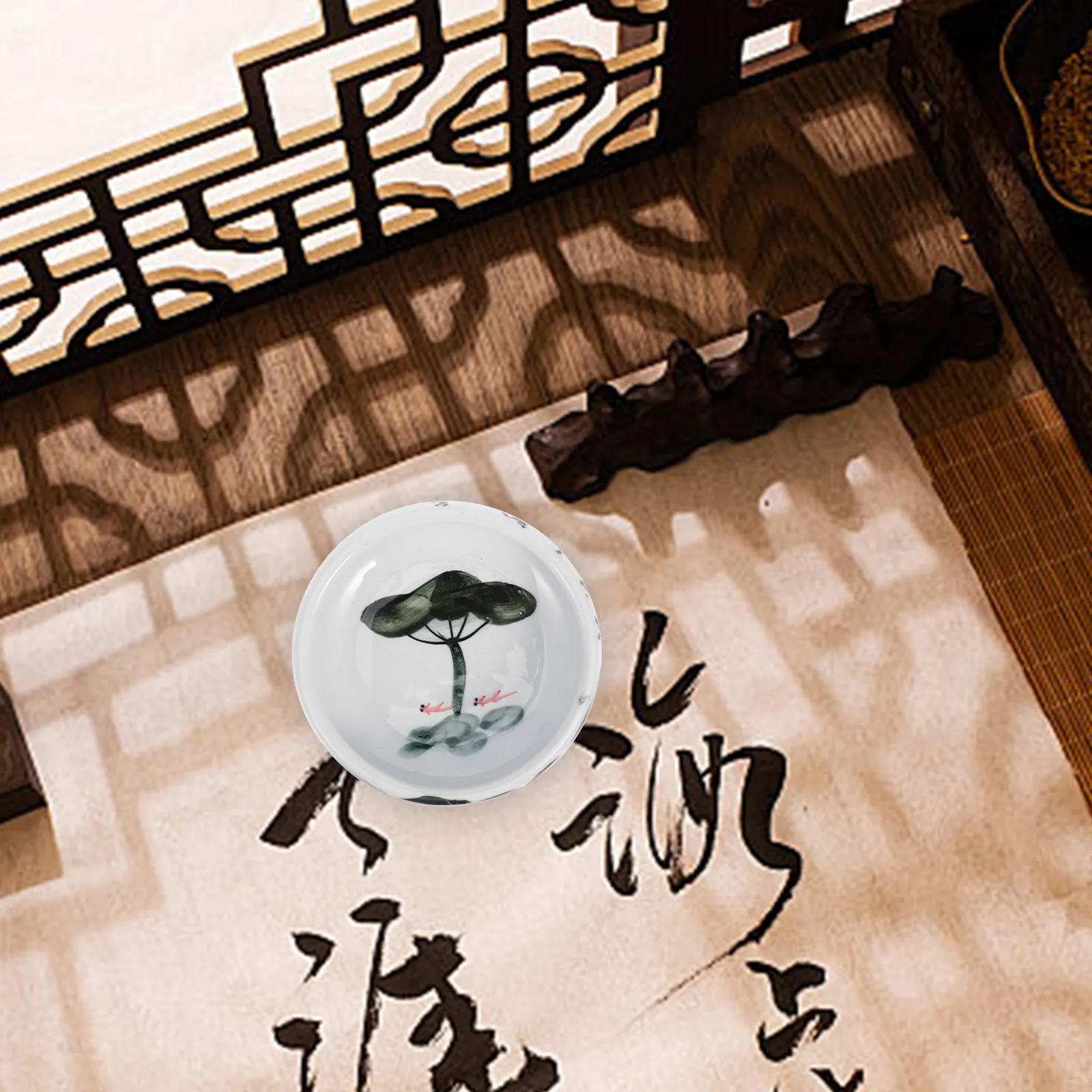 세라믹 잉크 접시 잉크 플레이트 브러시 트레이 서예 펜 받침대 홈 데코레이션 예술가를 위한 가볍고 휴대 가능한 매끄러운 표면