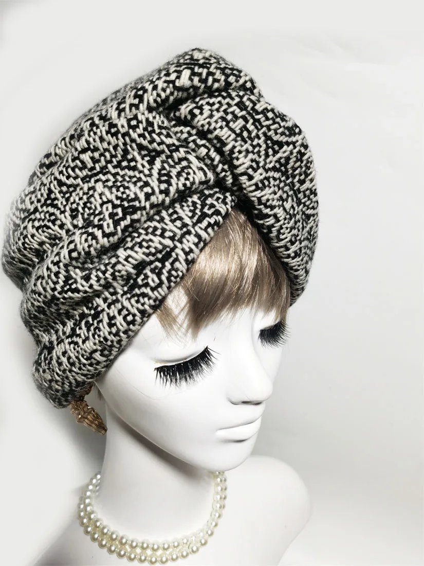 Womens Turbans Widen Headband Winter Headwear Head wrap Boho Headbands for Girls Wool Fabric