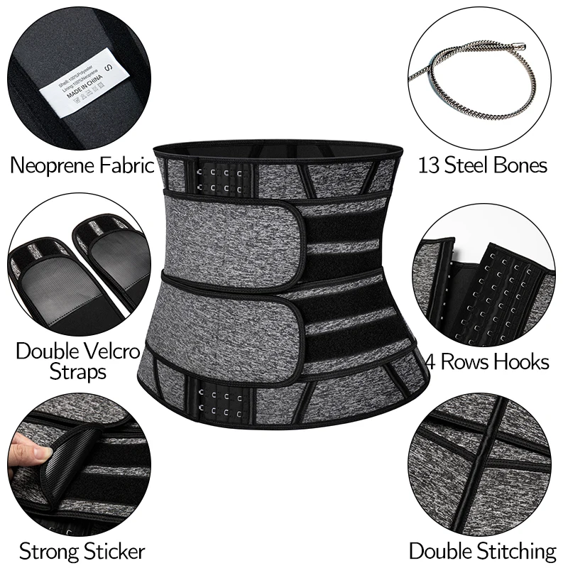 Waist Trainer Shaper Corset For Men Abdomen Reducer Slimming Belt Back Support High Compression Modeling Strap Workout Girdle