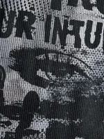 Grunge Punk cravate colorant oeil lettre graphique débardeur femmes été Y2K vêtements décontracté col rond sans manches haut court gilet Streetwear 3