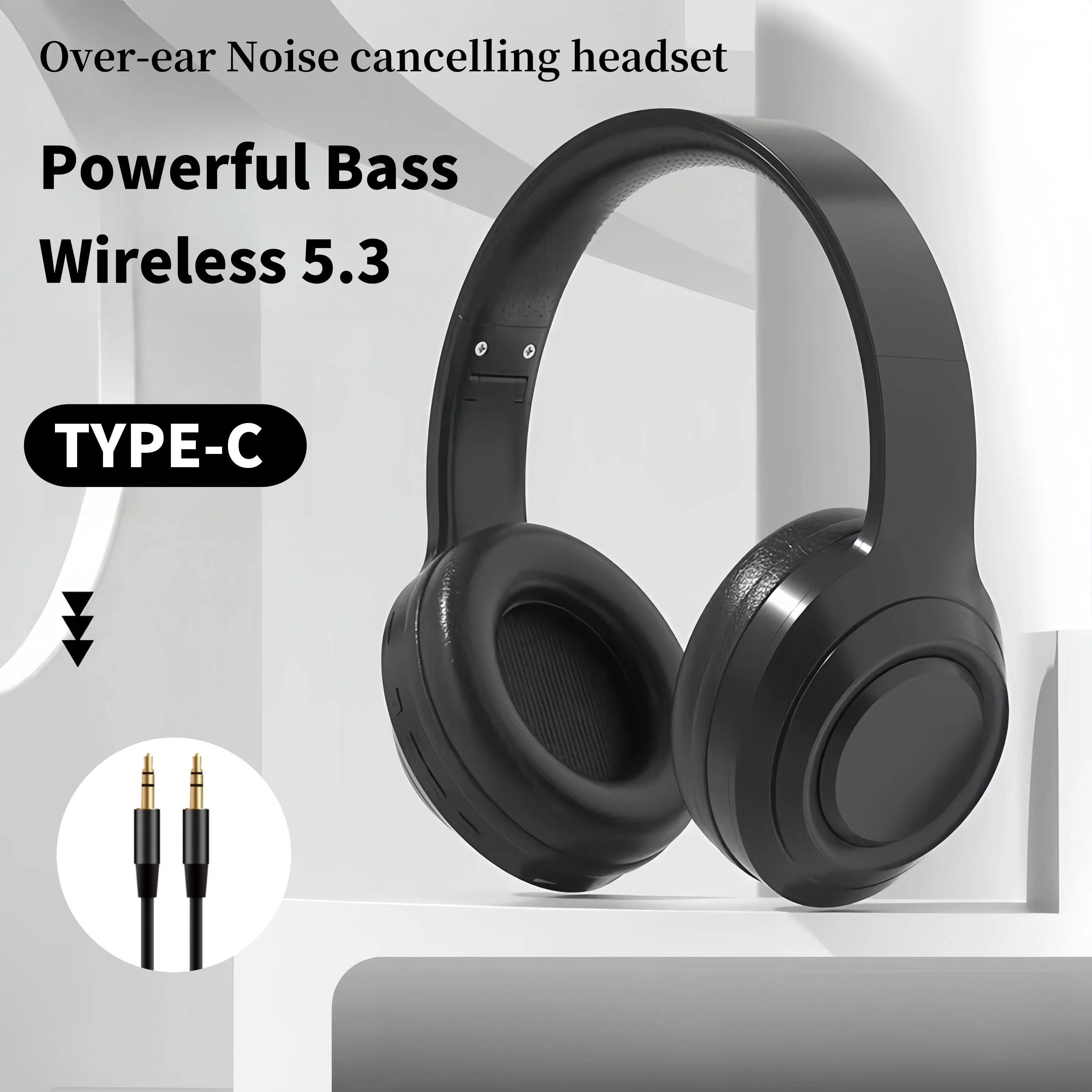 Erilles DR58 Headphone Bluetooth Headsets Wireless Earphones ENC Noise Cancelling TYPE-C Xaomi Wired Headphones Blutooth Hedset