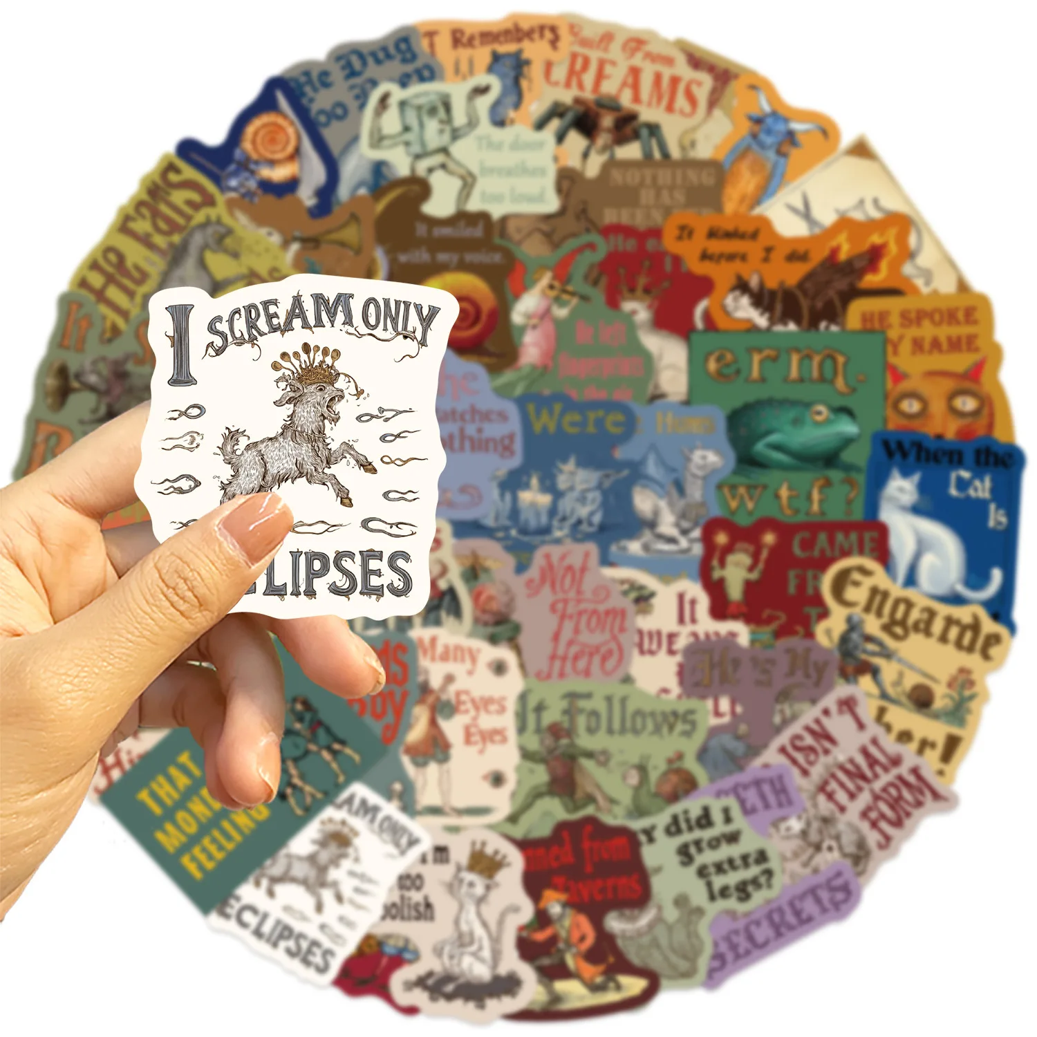 50PCS Retro Sticker Pack 3