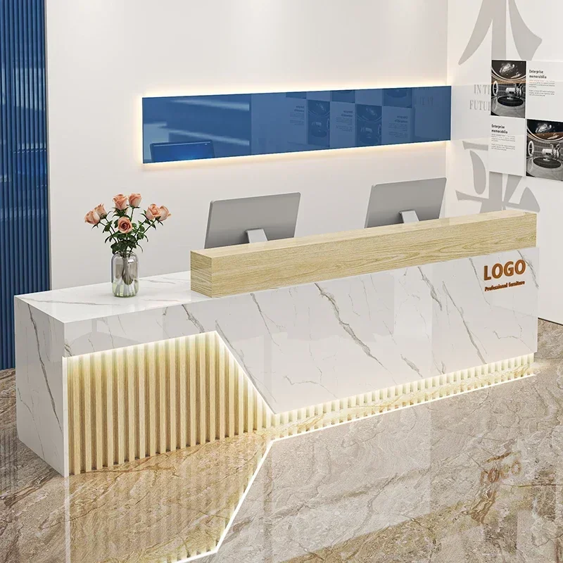 Beauty Institute Reception Desks Luxury Modern Clothes Store Reception Counter Cash Register Recepcion Mueble Office Furniture