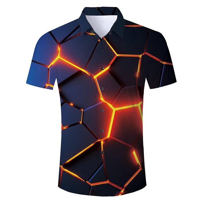 Camisas con botones para hombre, camisetas con estampado 3D completo, camisetas gráficas novedosas, camisetas hawaianas divertidas de manga corta de verano, camisetas de calle