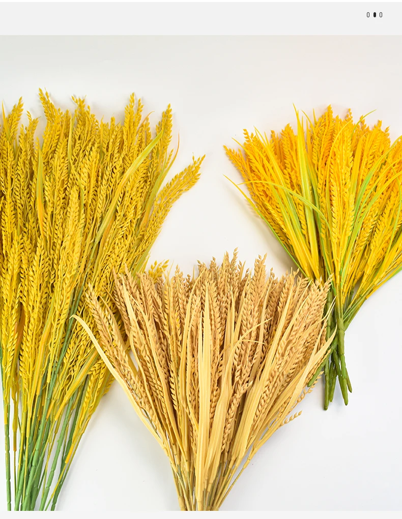 Description Picture 5 of itemArtificial Wheat Spikelets Plastic Fake Rice ain Dried Flowers Water ass Opening Ceremony Floral Arrangement Photoaphy ...