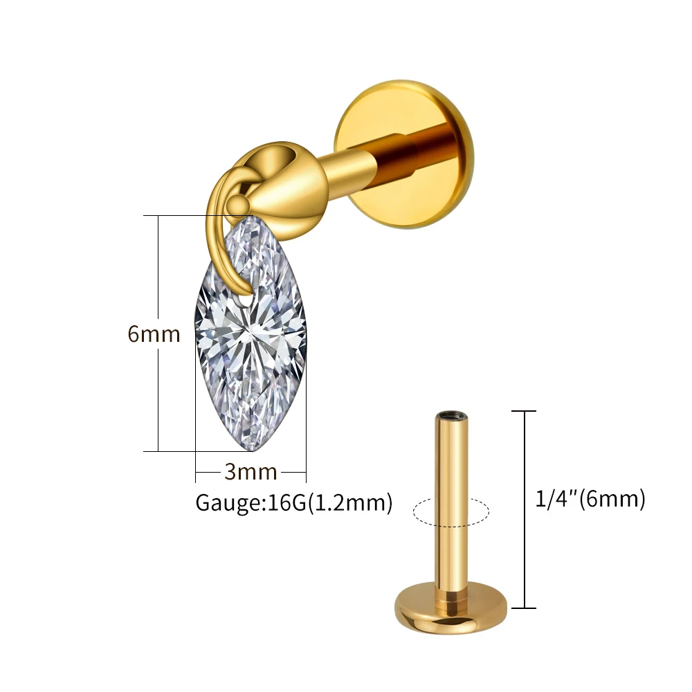 Gold 1.2x6mm