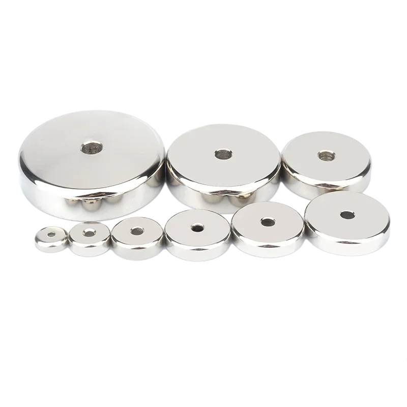 Fishing Magnets N52 Super Strong Neodymium Hook Heavy Duty Rare Earth Magnet with Countersunk Hole Eyebolt Salvage