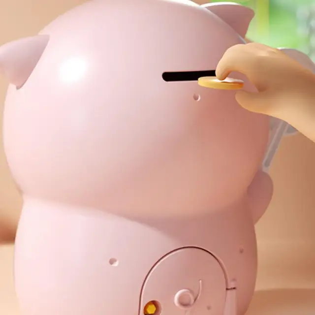 A Piggys Bank Unbreakable Money Coin Shatterope Pig Banks Bolt 600 Érme Vagy 100 Számla Gyerekeknek - Image 2