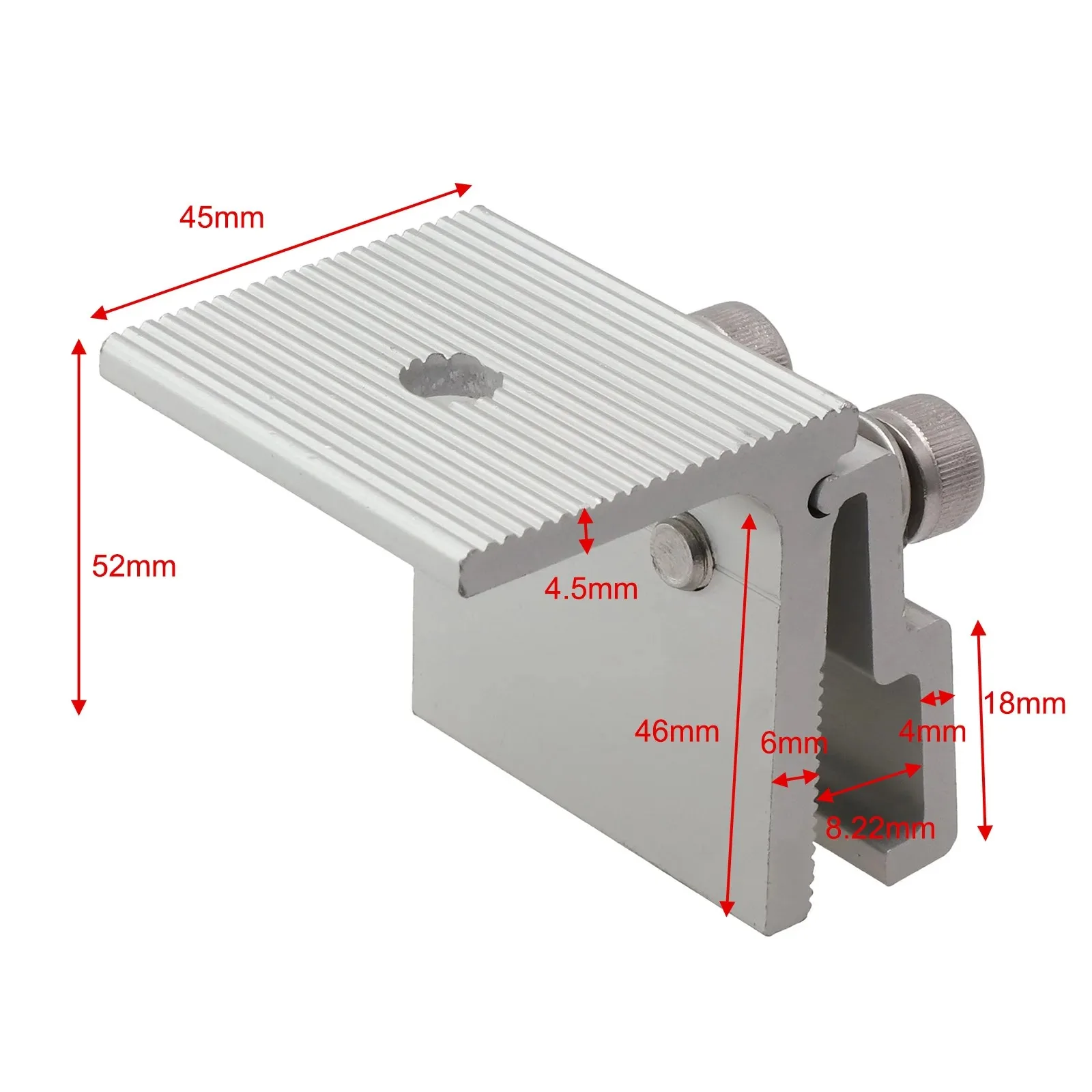 Solar Panel Bracket PV Panel Roof Seam Clamp Solar Standing Seam Clamps Aluminum Alloy Mounting Fixing Bracket