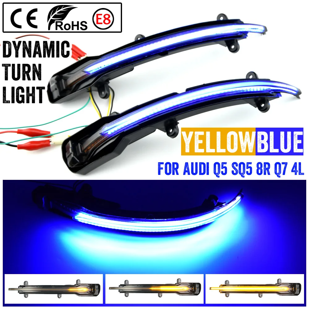 Dynamische Led Spiegelblinker Blinker Für Audi Q7 2009-2015 Schwarz