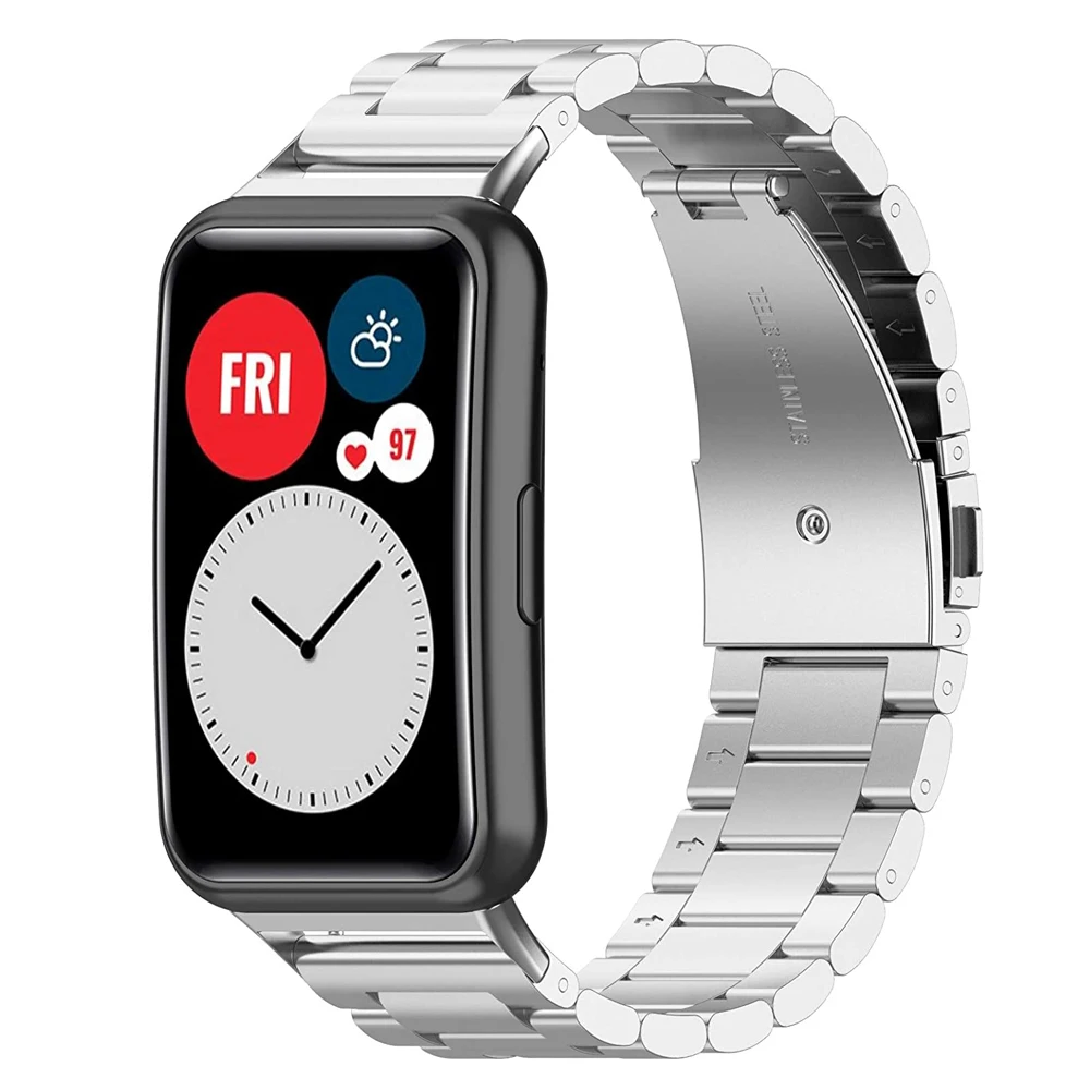 

WatchBand For Huawei Watch FIT Strap Accessories replacement watchband Stainless Steel metal bracelet Huawei Watch fit band