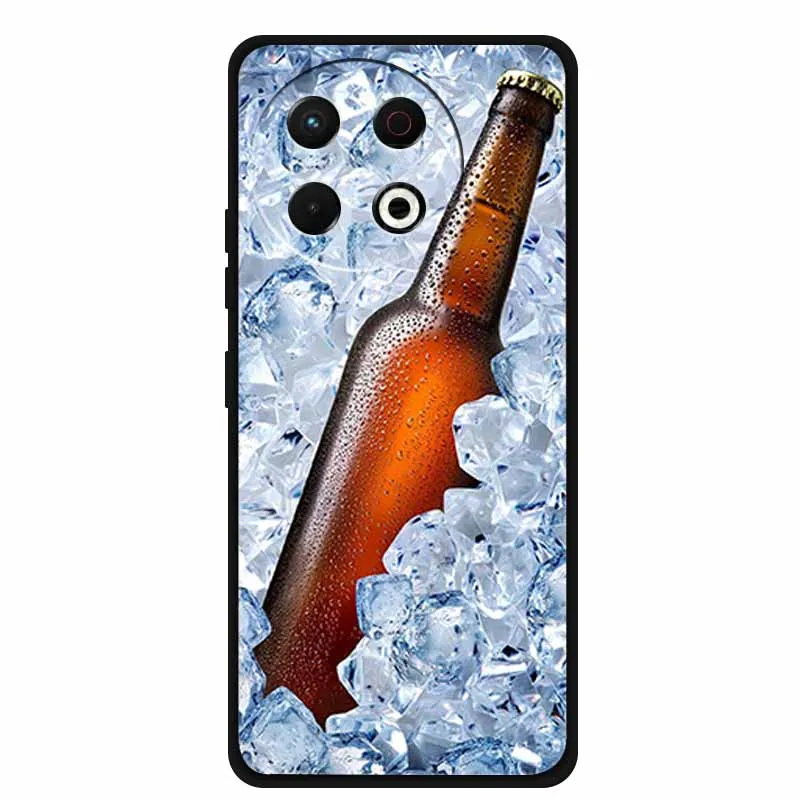 Black Silicone Soft Phone Case - Protective Back Cover