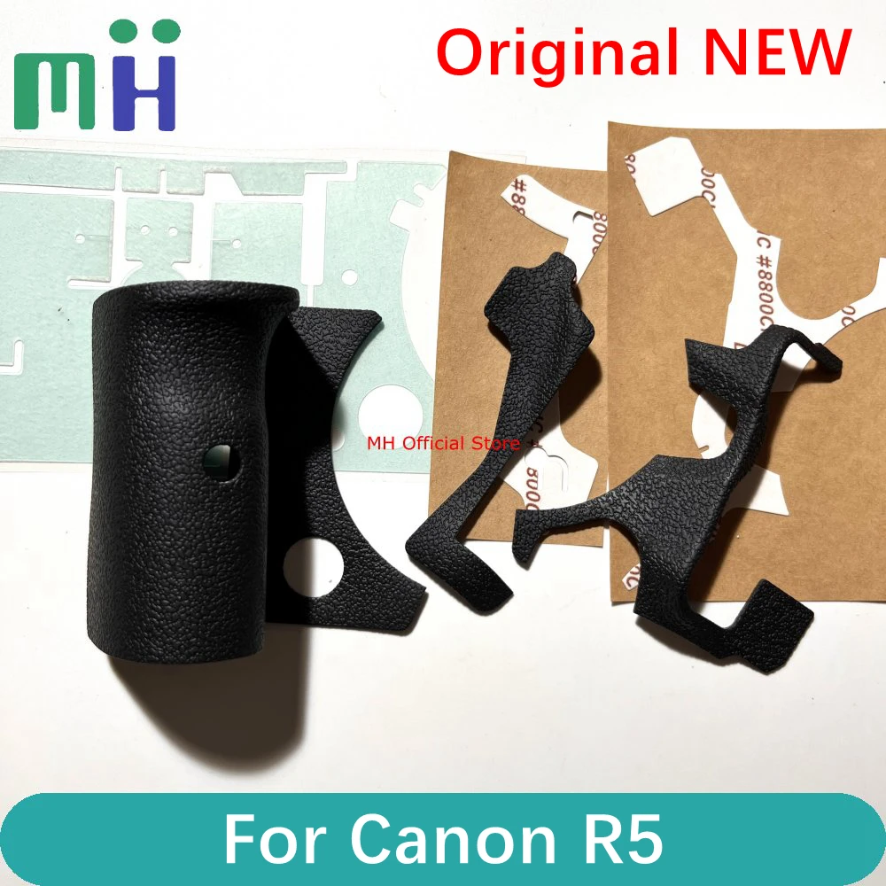 Canon R5 바디 고무 그립 오른쪽 핸들 + 왼쪽 + 후면 엄지 커버 EOSR5 교체 부품용 오리지널