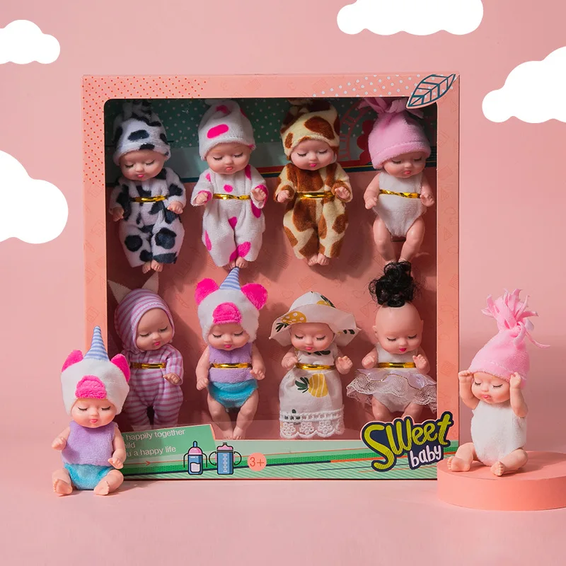 

3.5 Inch Mini Cute Simulation Reborn Baby Gift Box Dol Yitian Barbie Princess Baby Girl Play House Toy Bjd Doll Toys for Girls