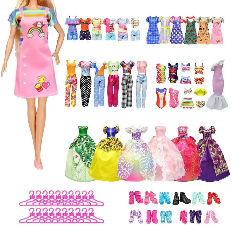 

57 шт., набор одежды для кукол, на день рождения и Рождество