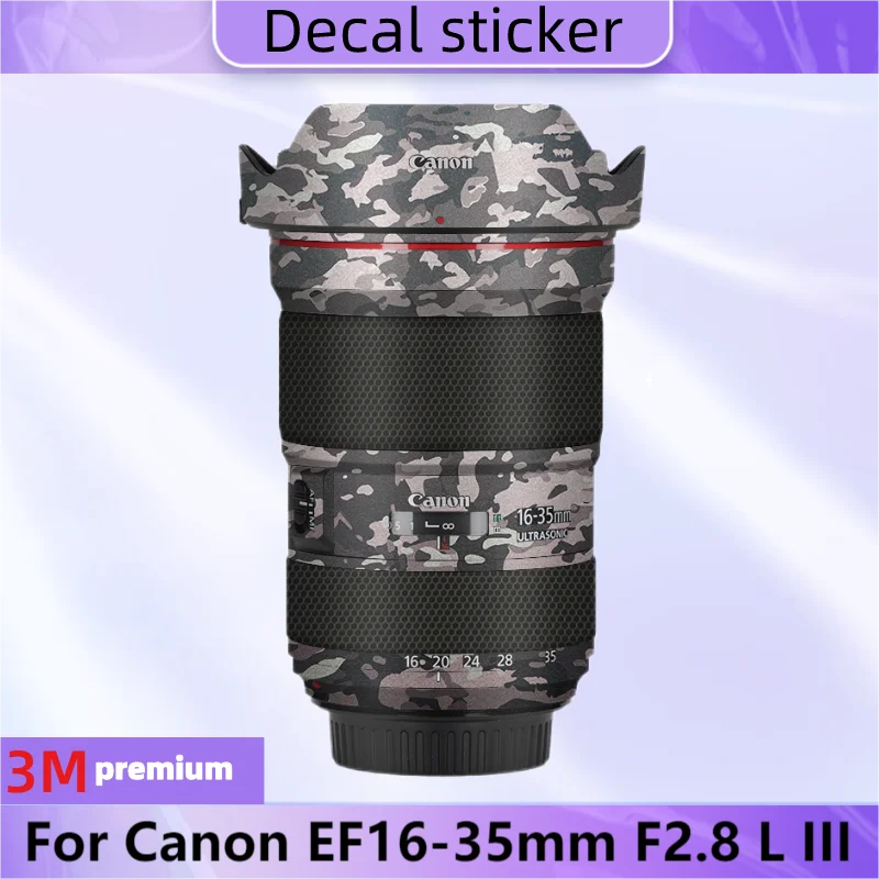 

Для Canon EF16-35mm F2.8 L III наклейка на корпус объектива Защитная Наклейка Виниловая пленка защита от царапин