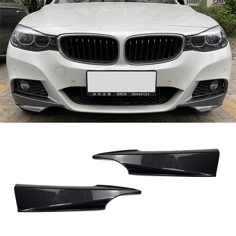 

Gloss Black Car Front Bumper Lip Splitter Spoiler Diffuser Body Kits Tuning For BMW 3 Series GT F34 320i 325i M Sport 2014-2019