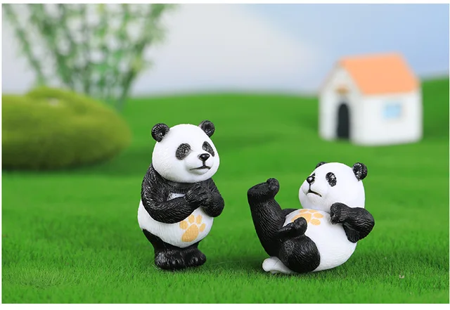 4 stücke Miniaturen Kung Fu Panda Kuchen Topper Plastik Tiere