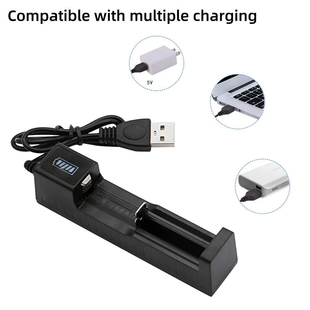 Chargeur multiport USB 4 slots pour batteries 18650 14500 16340