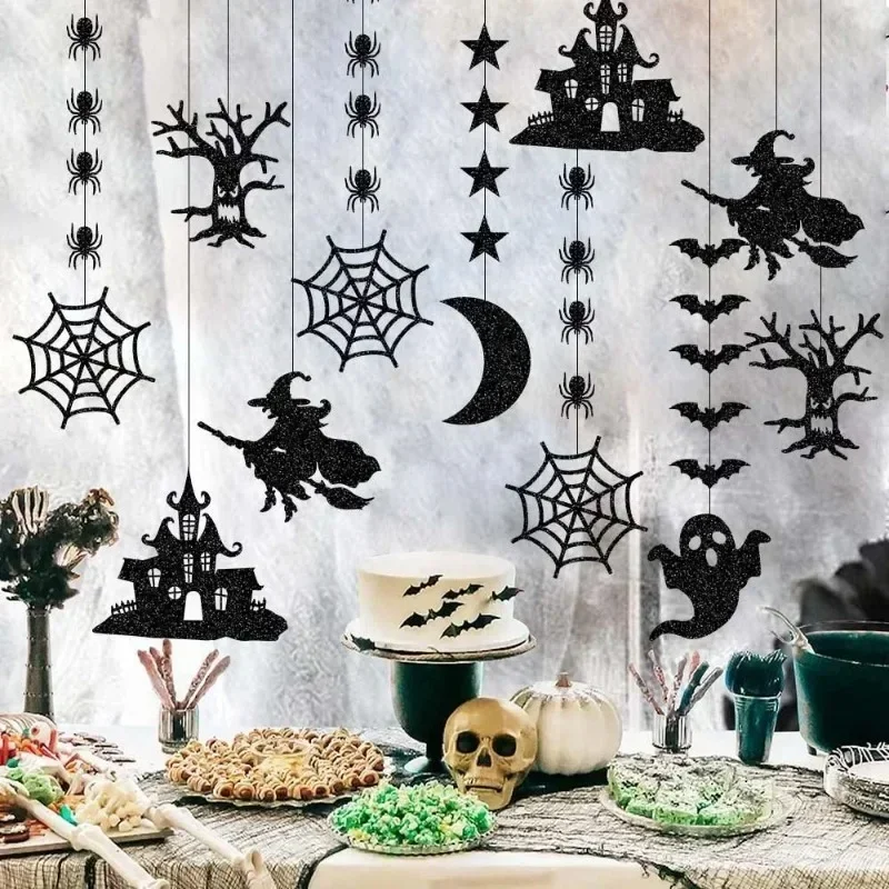 6 Stücke Neue Halloween Geist Hexe Hängen Anhänger Happy Halloween Dekoration für Zuhause Süßes oder Saures Foto Prop Halloween Suppiles