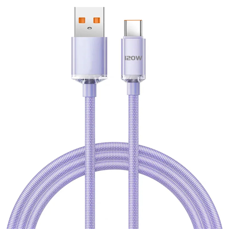 120W 6A USB Fast Charging Type C Quick Charge Cable For iPhone 15 16 Pro Samsung Xiaomi 14 Huawei Phone Quick Charge Data Cables