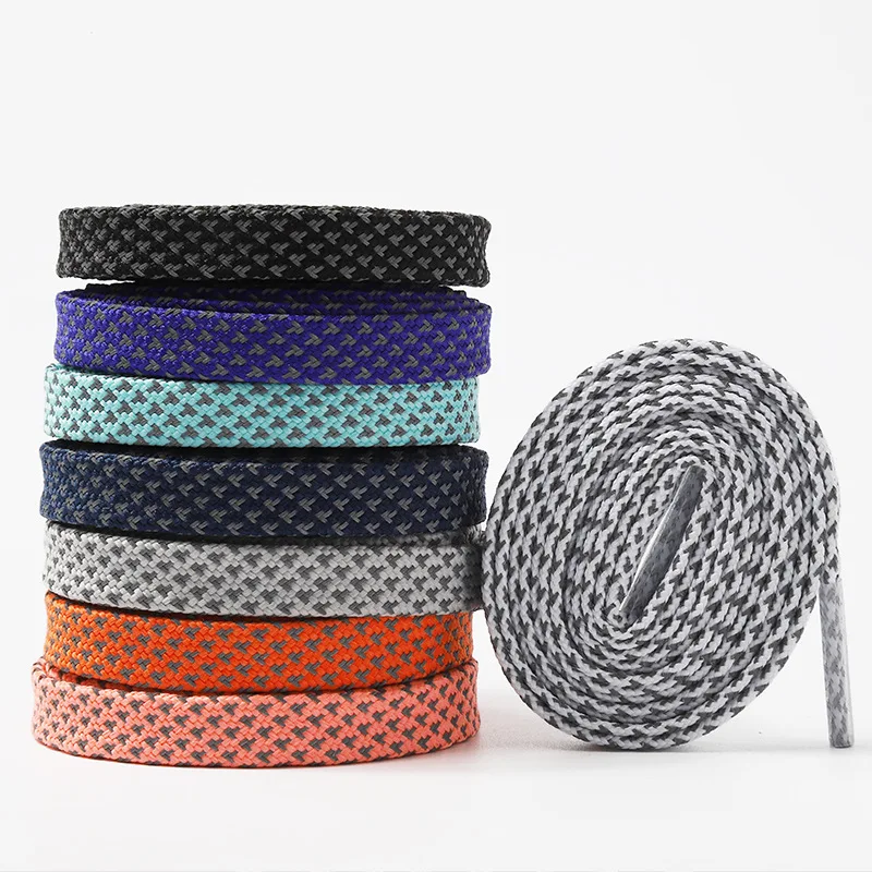 

Reflective Shoelaces Laser Lace Adult Children Shoe Strings Sequin Shoelace Weave Braided Bracelet Sneakers Running Shoes